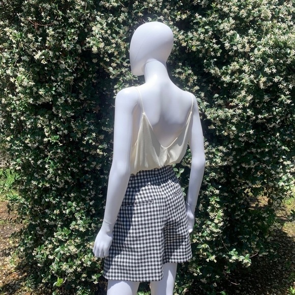 💋NWT Rag & Bone Retro Paper Bag Waist Tailored Gingham Shorts - Picture 10 of 15